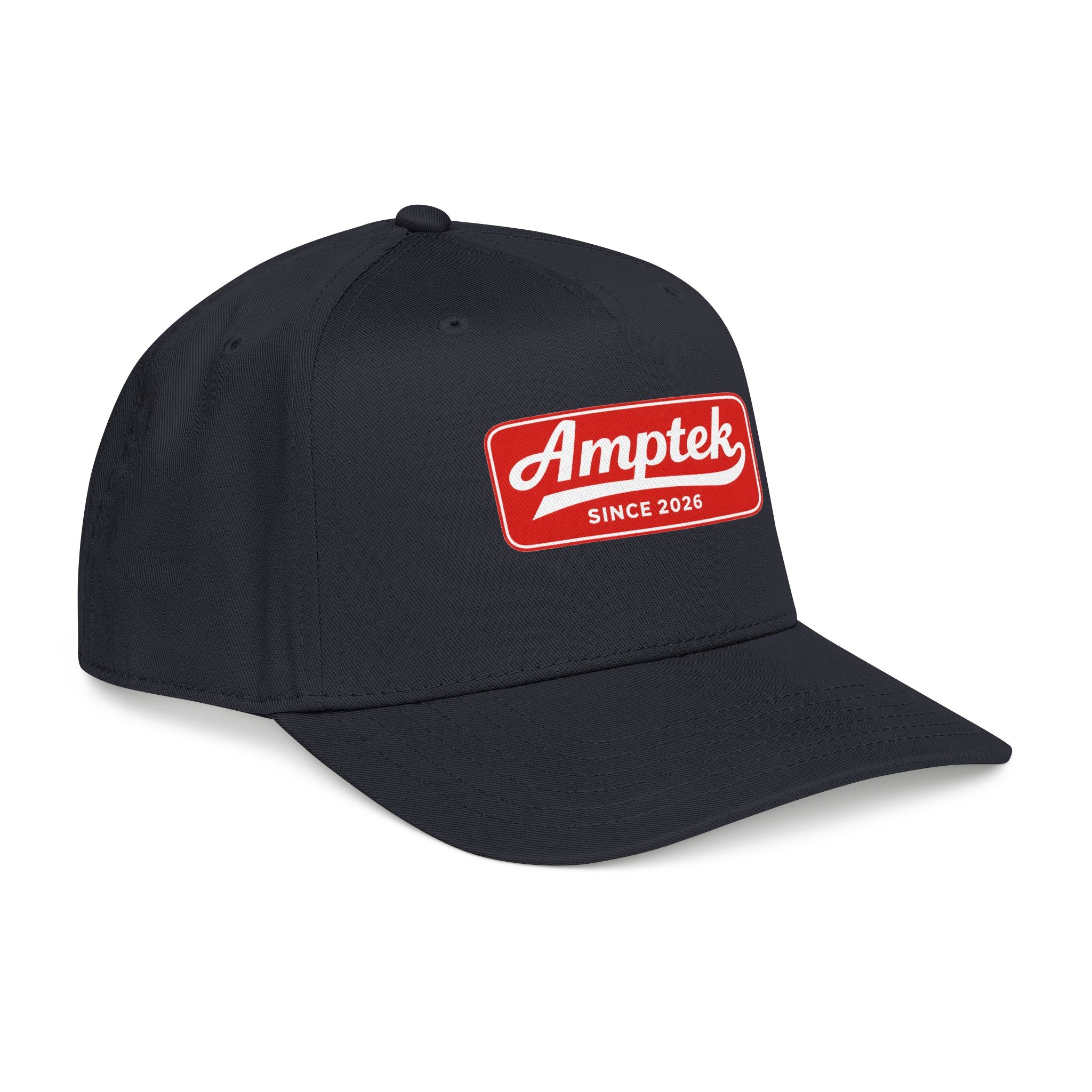 Amptek Retro Logo Baseball Cap — "Amptek Since 2026" Navy Mid-Profile Hat