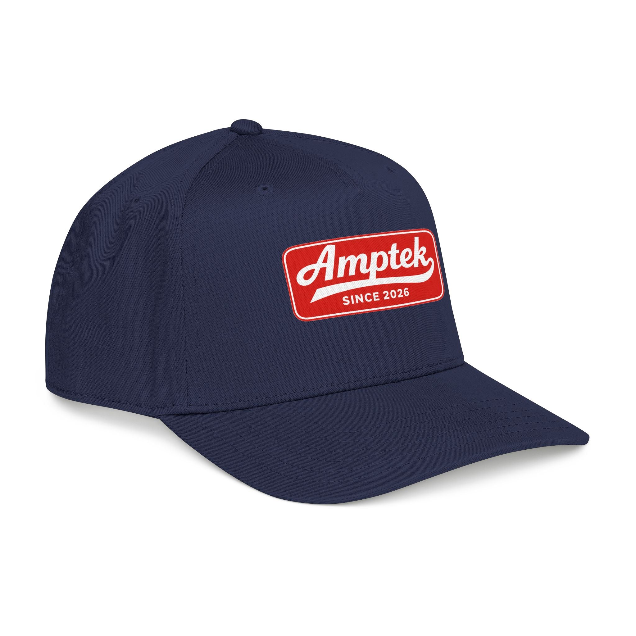 Amptek Retro Logo Baseball Cap — "Amptek Since 2026" Navy Mid-Profile Hat