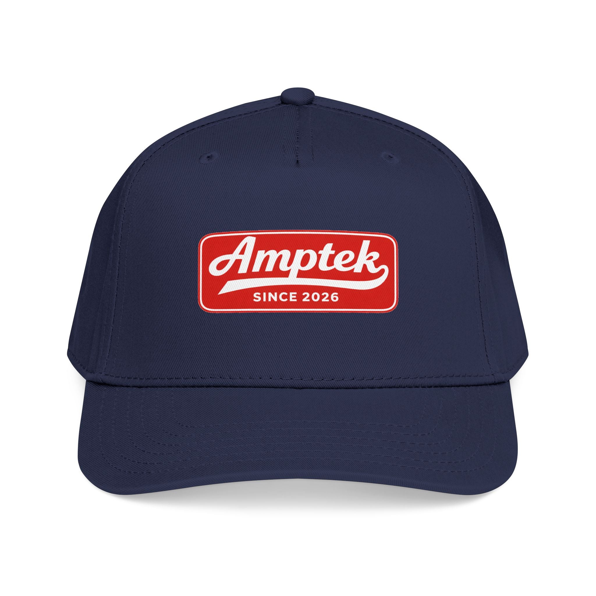 Amptek Retro Logo Baseball Cap — "Amptek Since 2026" Navy Mid-Profile Hat