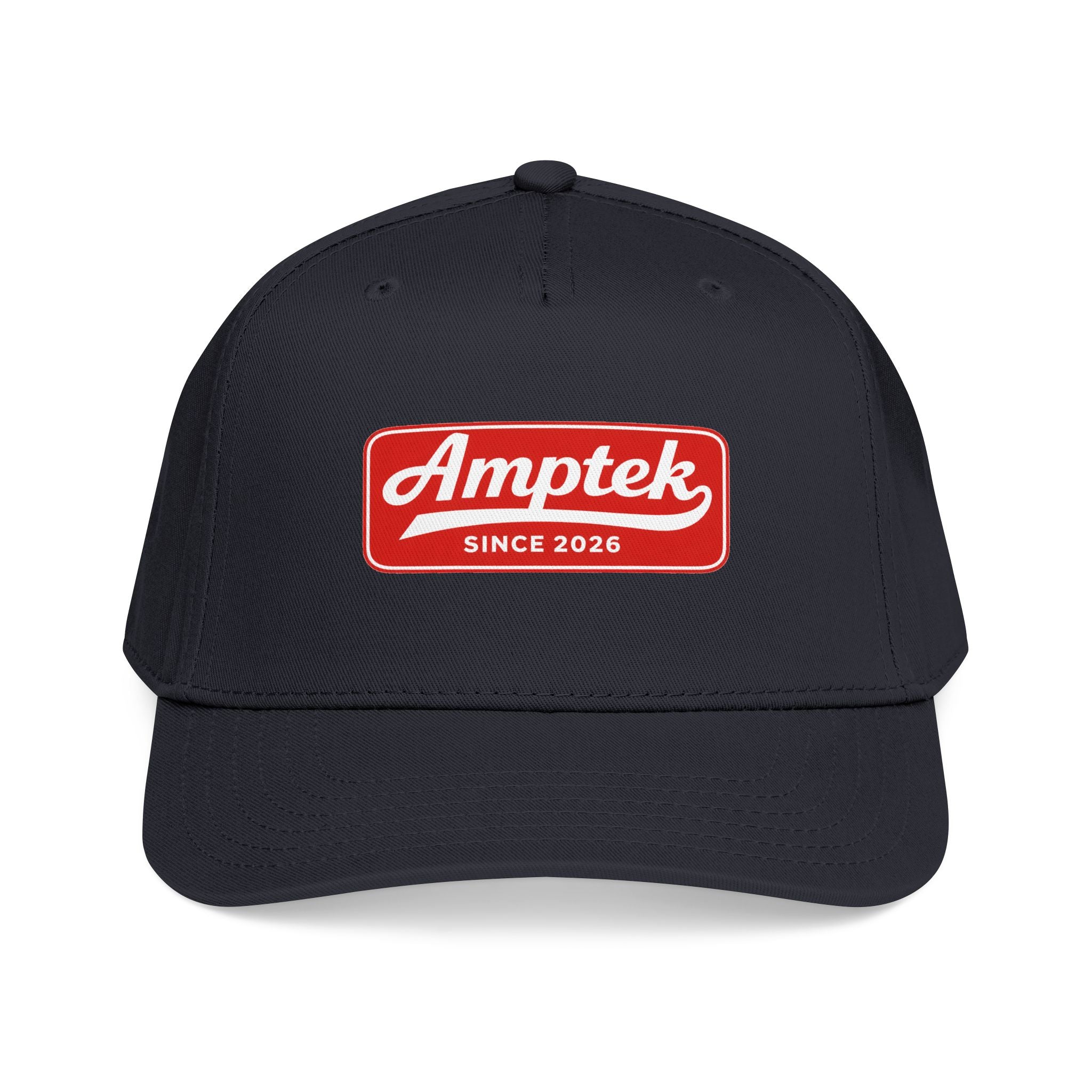 Amptek Retro Logo Baseball Cap — "Amptek Since 2026" Navy Mid-Profile Hat